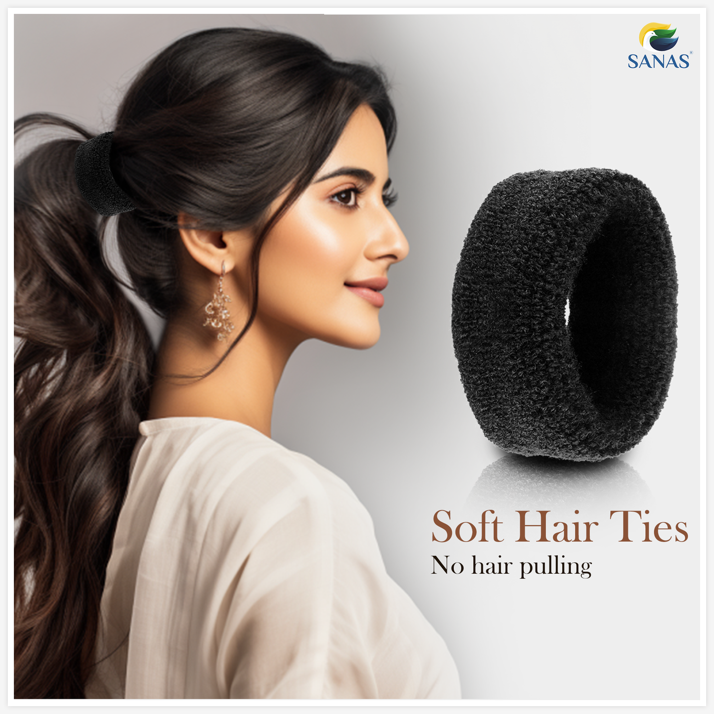 Sanas Thick Rubber Bands For Women and Girls - 2Pcs