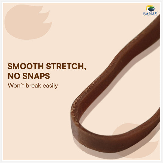 Sanas Medium Elastic Rubber Dark Brown 1100 Pcs