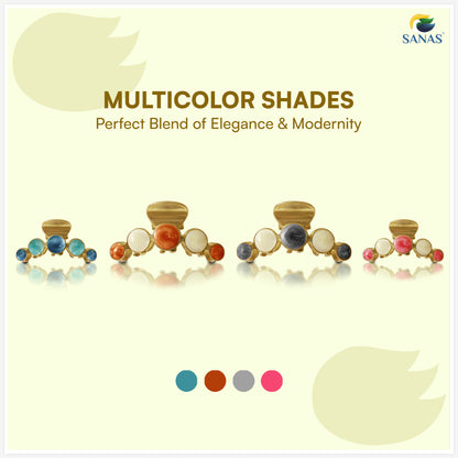 Sanas Multicolor Small Metal Clip - 4Pcs