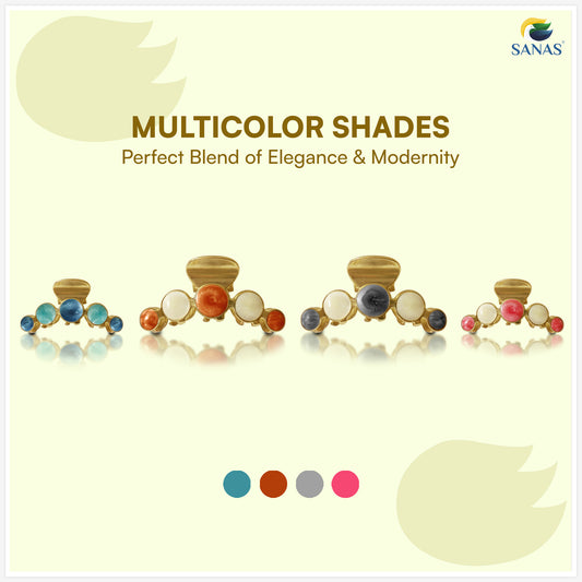 Sanas Multicolor Small Metal Clip - 4Pcs