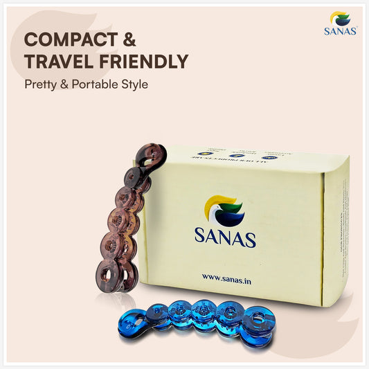 Sanas Small Banana Hair Clip For Womens 4 Pcs