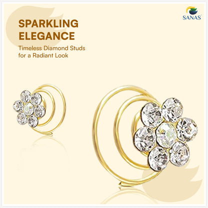 Sanas Pearl Spring Bun Pins – Easy Hair Bun Styling Accessories for Women – 12 Pcs