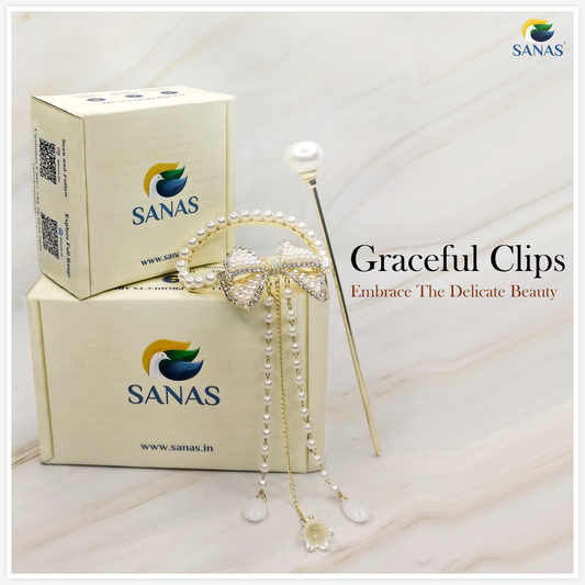Stylish Pearl Hair Jewelry Clip for Girls and Women Special Occasions