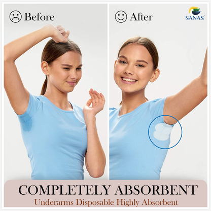Sanas Underarm Sweat Pad For Women & Men (6Packs)