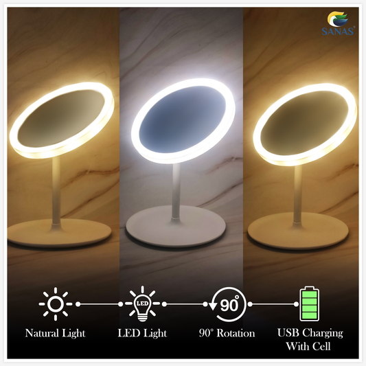 Sanas Table LED Makeup Mirror - 1Pc