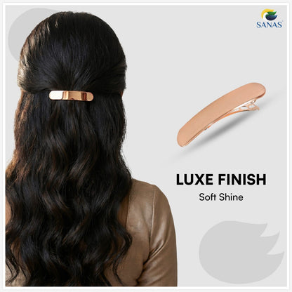 SANAS (1 Pc) Copper Hair Clip for Women Stylish Hair Accessories (1 Pc)