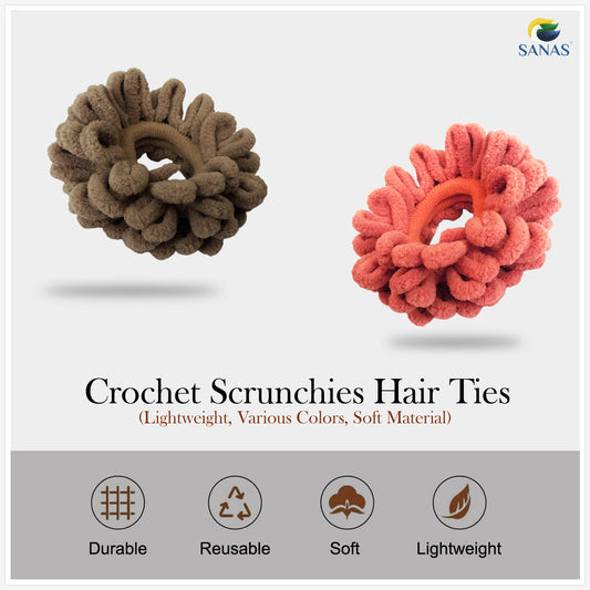 Sanas Crochet Scrunchies Hair Band - 12Pcs