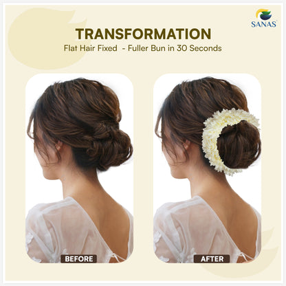 Sanas Artificial Gajra For Hair Bun (10Pcs)