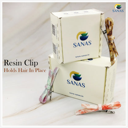 Sanas Resin Bow Knot Hair Clip Set 3Pcs