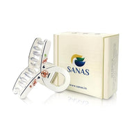 Sanas white claw clip for women with stone embellishments
