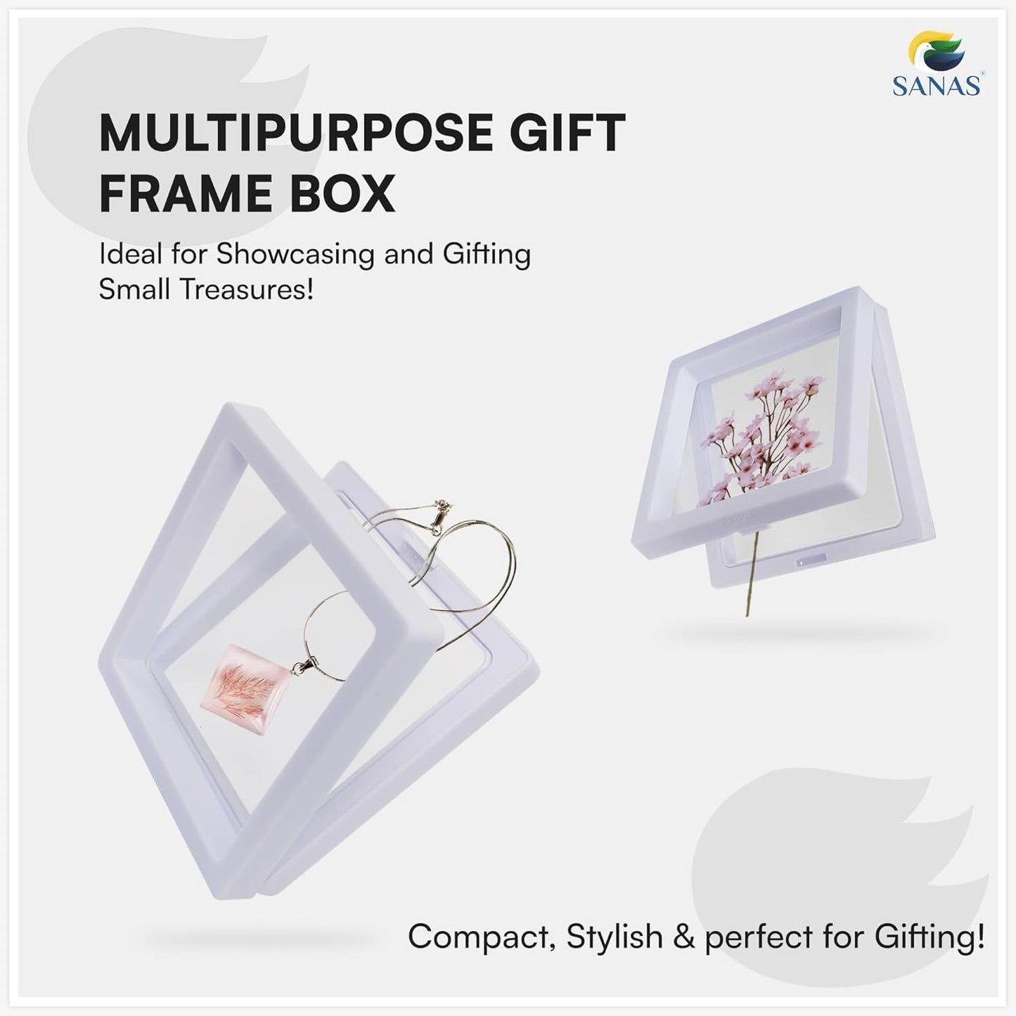 Sanas Shadow Box Frame with Glass (20Pcs)