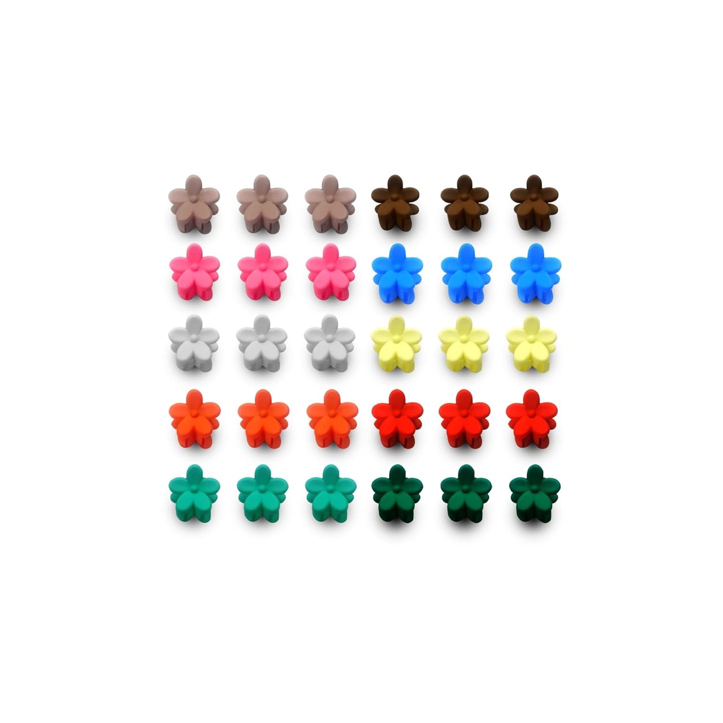 Colorful mini flower hair clips for baby girls and toddlers