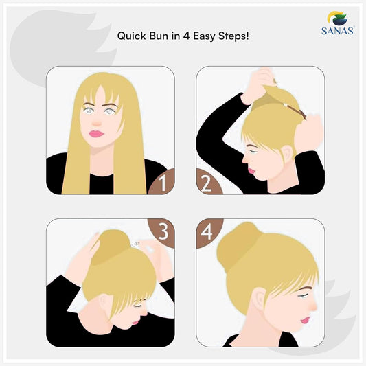 Black spiral hair clip for bridal and party hairstyles