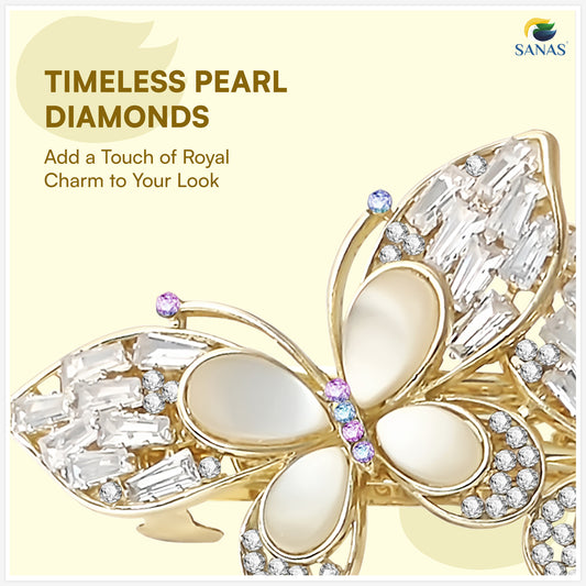 Sanas Dual Butterfly Gemstone For Women 1 Pc