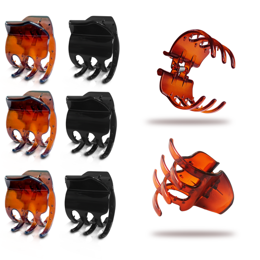 Sanas Acrylic Small Hair Clips - 6Pcs