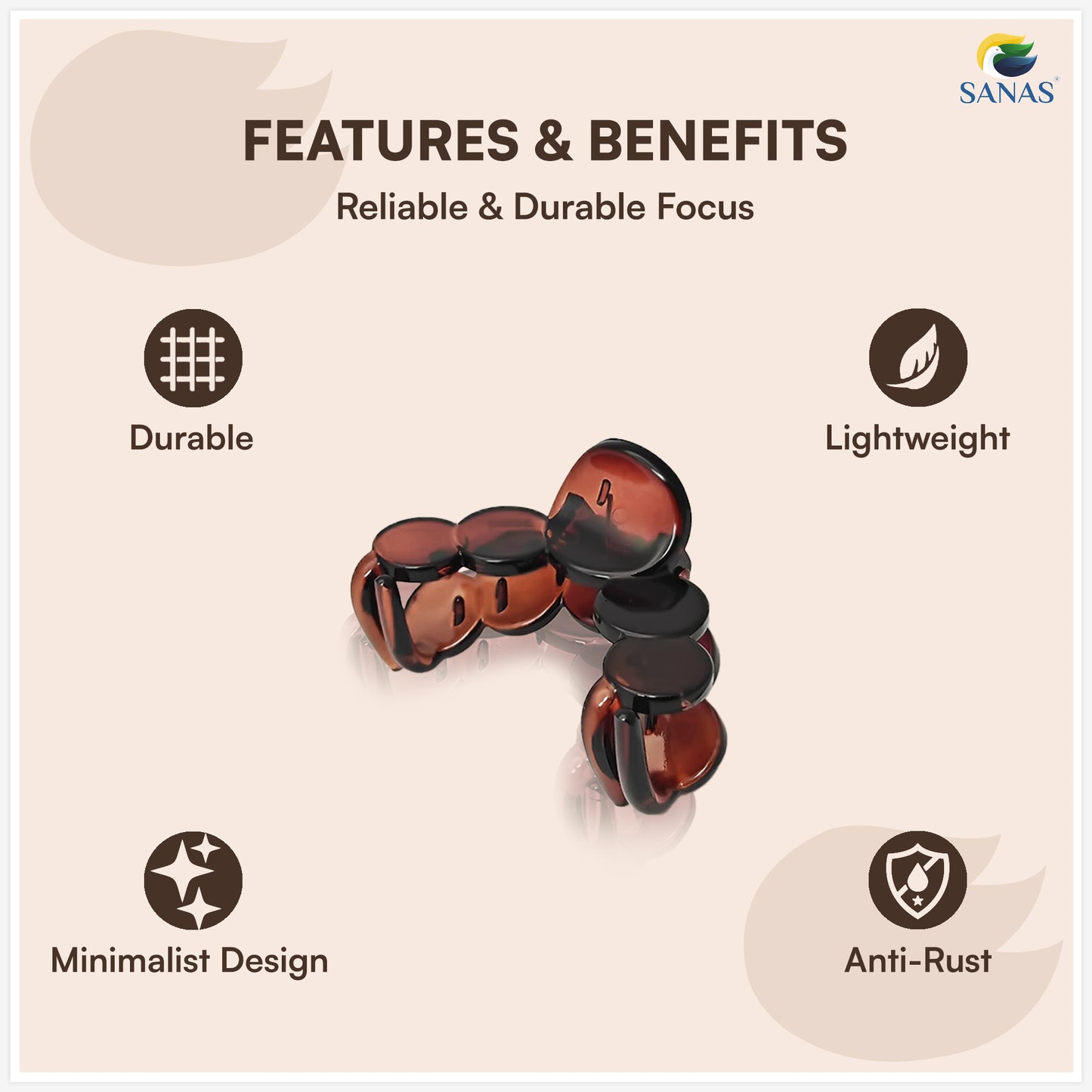 SANAS (4 Pcs) Stylish Small Hair Claw Clips Aesthetic Cute Hair Accessories for Women and Girls Versatile 4 Shades (4 Pcs)