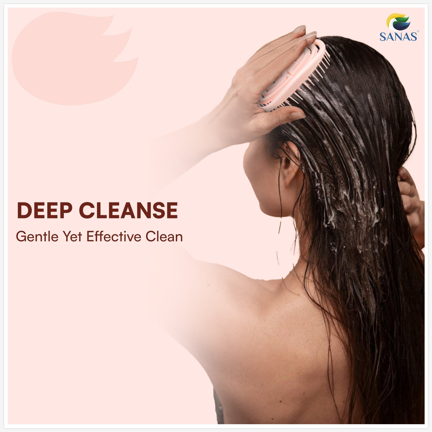 Sanas  Oval Shape Shampoo Brushes Pack of 2