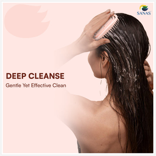 Sanas  Oval Shape Shampoo Brushes Pack of 2