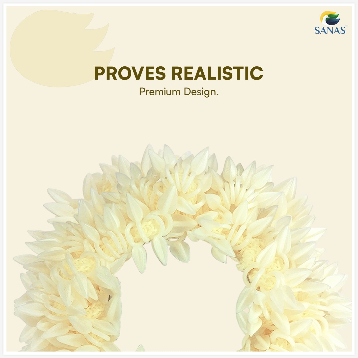 Off white floral hair accessories for women