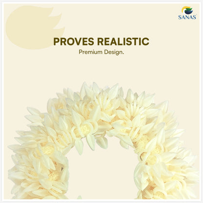 Off white floral hair accessories for women
