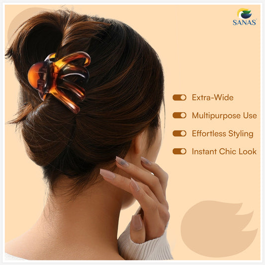 Transparent glossy acrylic hair accessories