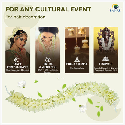 Sanas 4 Bunch Mogra Gajra For Womens 4Pcs