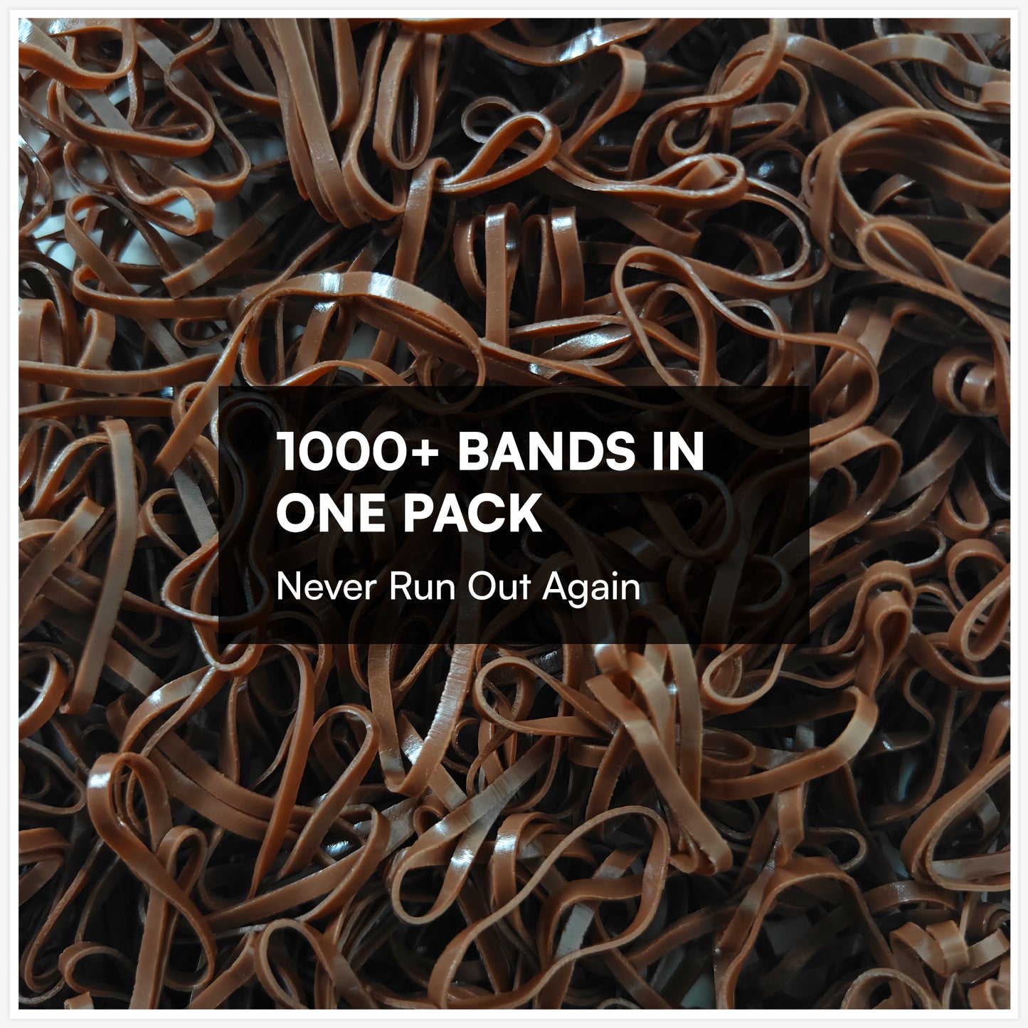 Sanas Medium Elastic Rubber Dark Brown 1100 Pcs