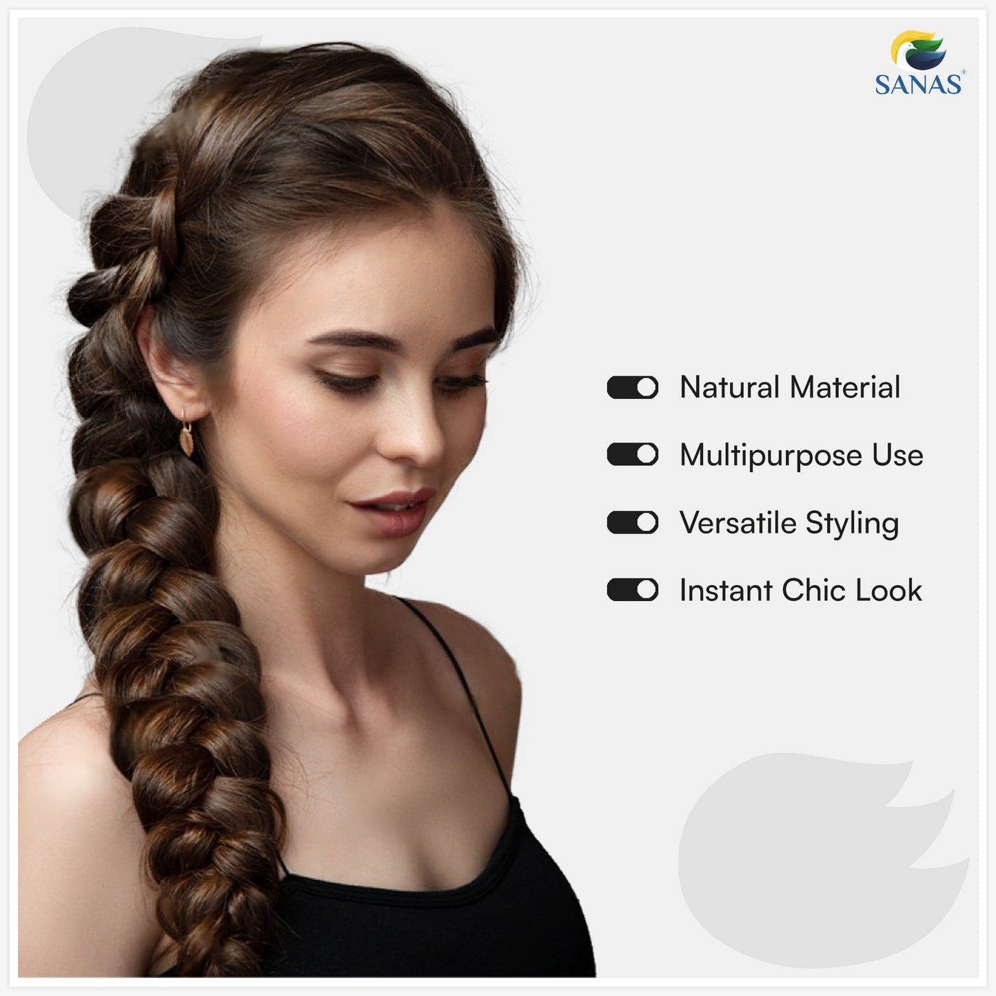 Sanas Long Hair Braider Tool - 1Pc