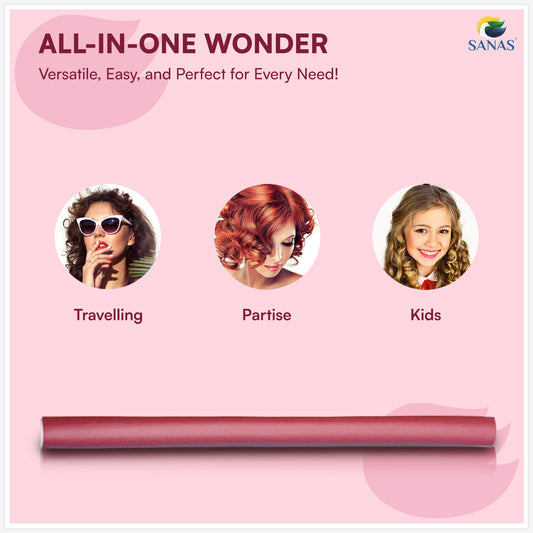 Sanas Heatless Curler For Hair Women Flexi Rods - 20-Piece