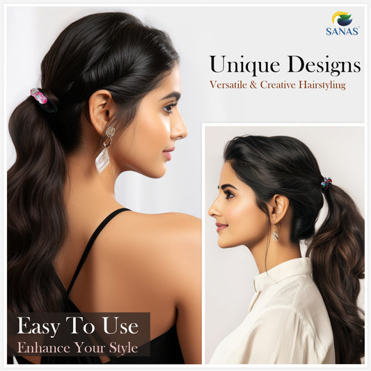 Sanas Resin Rubber Bands for Girls 10Pcs