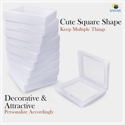 Sanas White Acrylic Shadow Box - 10Pcs