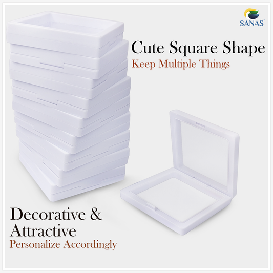 Sanas White Acrylic Shadow Box - 10Pcs