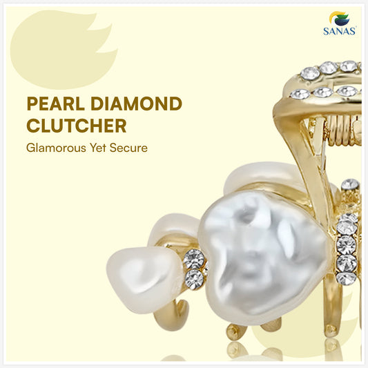 Sanas White Shell Stone Claw For Women 1 Pc