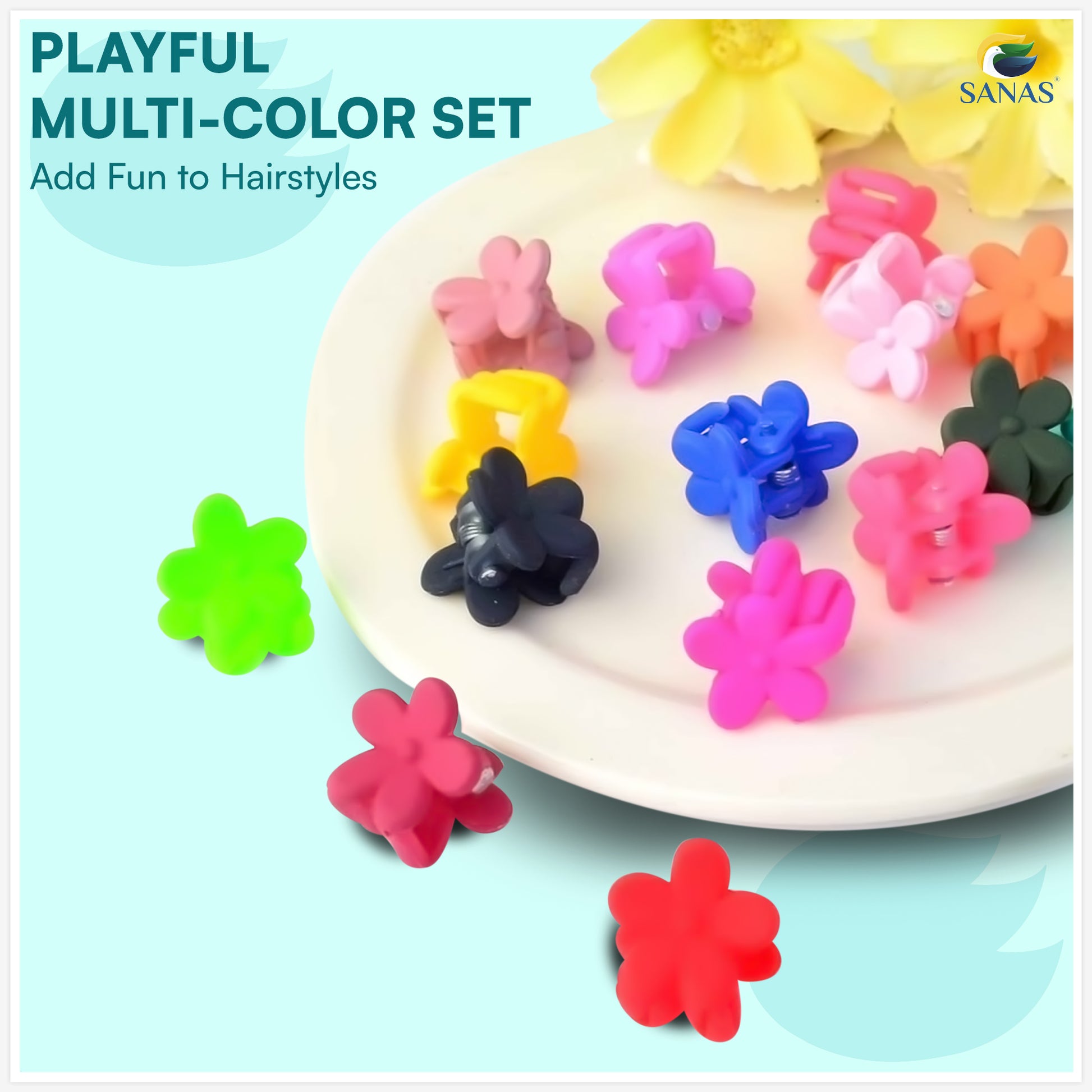 Korean Flower Claw Clip Hair Accessories for Women and Girls