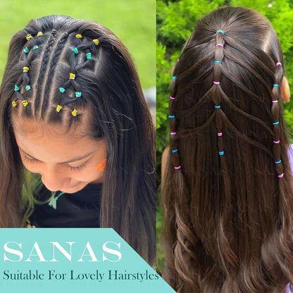 Sanas Medium Elastic Rubber Bands - 1100Pcs (Glossy)