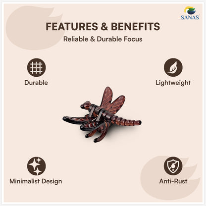 Sanas (4Pcs) Hair Clips For Girls Chic Dragonfly Clutchers For Hair Clips For Women Stylish Claw Clips For Women Aesthetic Cute Hair Accessories Fashion Accessories For Girls Teenage 4 Shades (4Pcs)