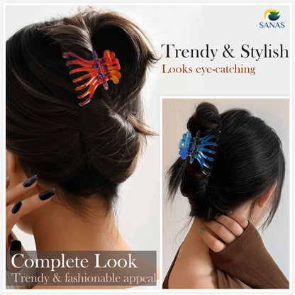 Sanas Butterfly Large Hair Clip - 2Pcs
