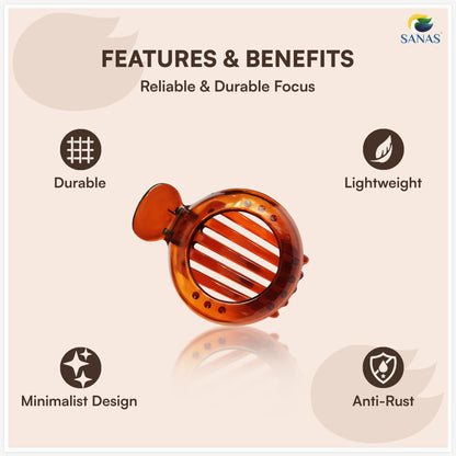 Lightweight hair clutcher with glossy finish for daily wear