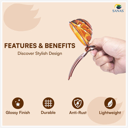 Sanas Hair Clips For Woman Spiral Shell Pattern Korean Clips (3Pcs)