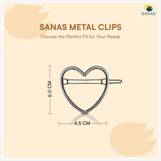 Sanas Hollow Pins Multi-Shape Hair Accessories - 12Pcs