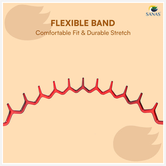 Sanas Long Teeth Hairband For Women - 4Pcs