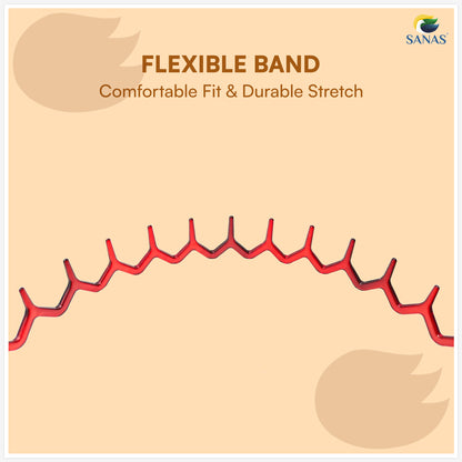 Sanas Long Teeth Hairband For Women - 4Pcs