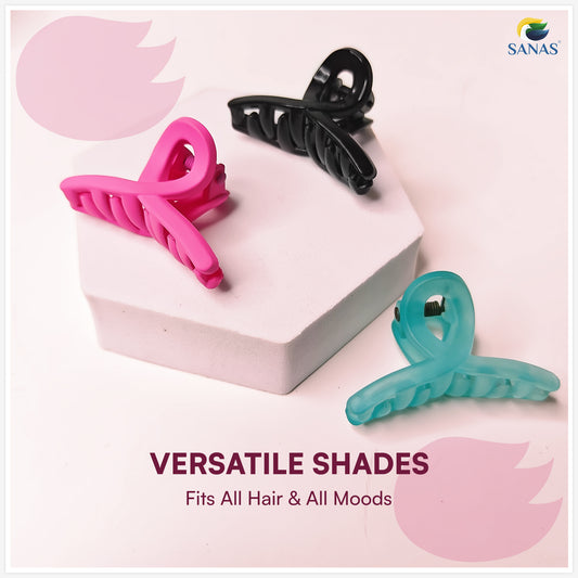 Sanas Matte Small Hair Clip Pack Of 7