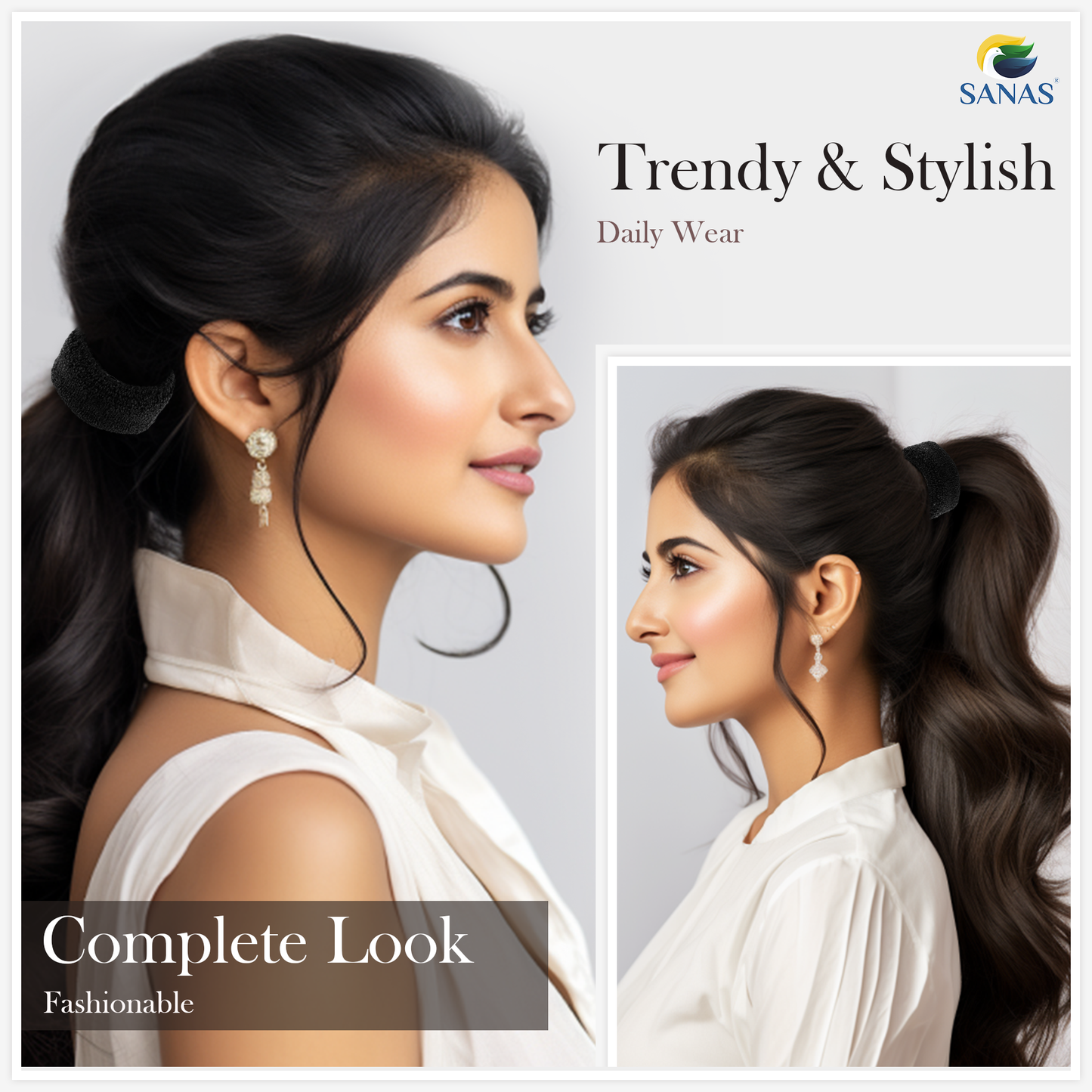 Sanas Thick Rubber Bands For Women and Girls - 2Pcs