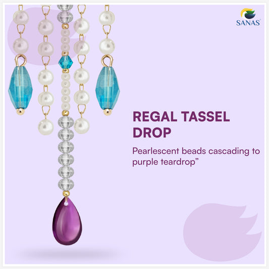 Sanas Multicolor Butterfly Barrette With Tassel 1 Pc