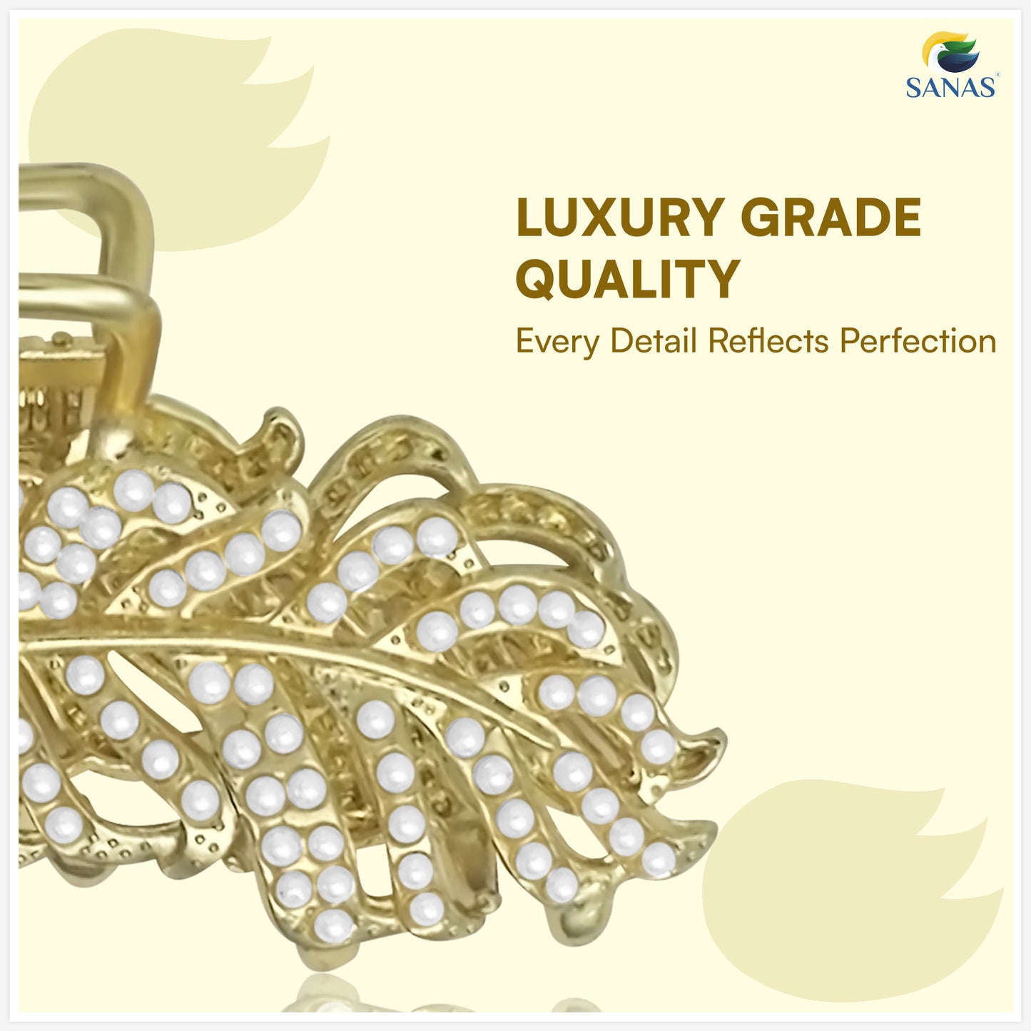 SANAS (1 Pc) Pearl Hair Clip Stylish Hair Accessories for Women (1 Pc)