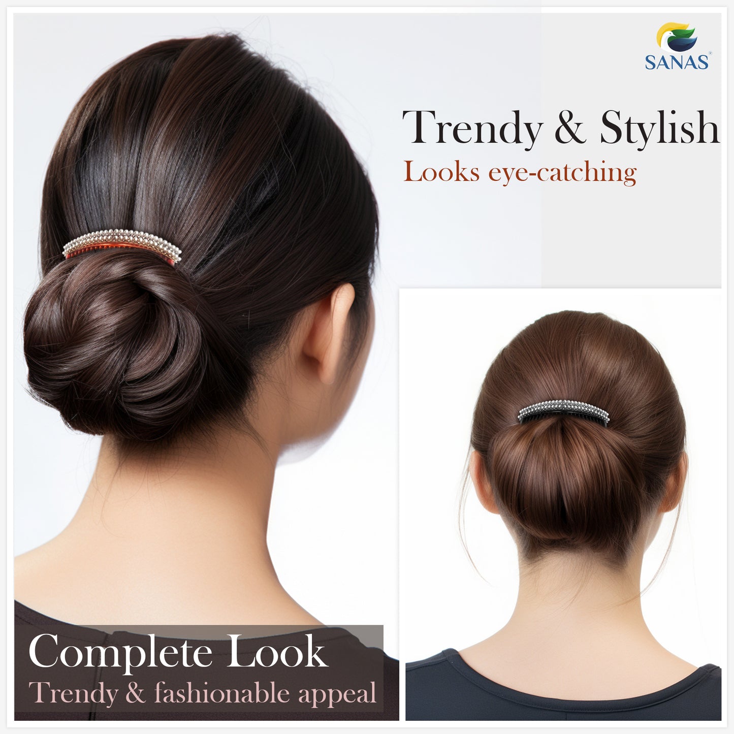 Sanas Pearl Side Hair Comb - 3Pcs