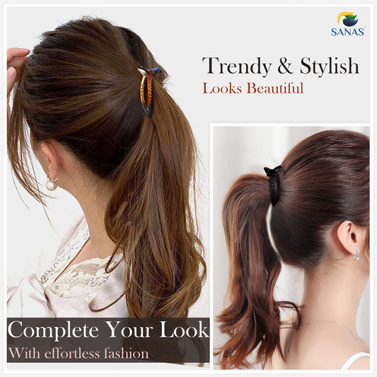 Sanas Korean Hair Accessories Banana Clips - 6Pcs