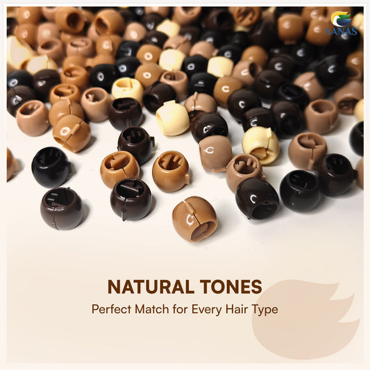 Sanas Baby Hair Beads Brownish Pack Of 100