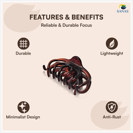 SANAS (4 Pcs) Stylish Small Hair Claw Clips Aesthetic Cute Hair Accessories for Women and Girls Versatile 4 Shades (4 Pcs)